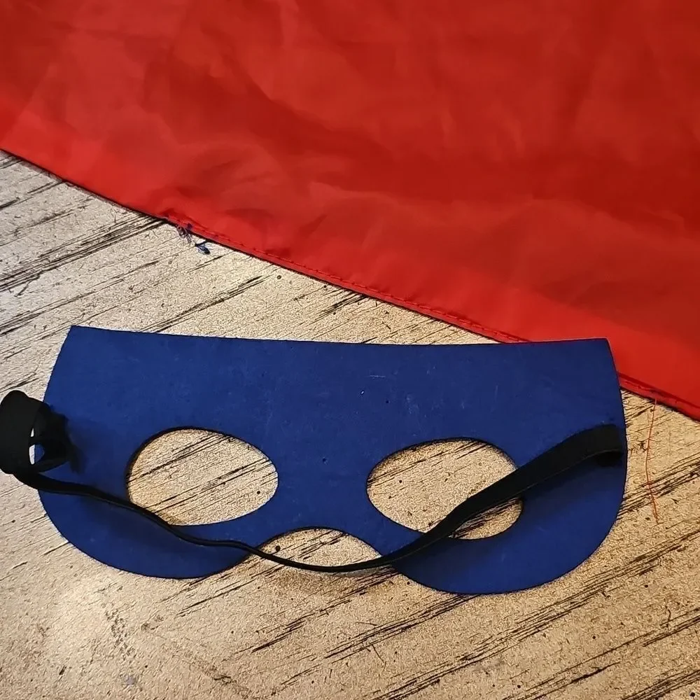 Superman Cape and Mask Set - Blue and Yellow